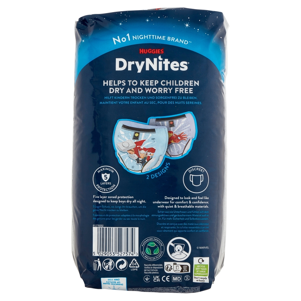 Huggies DryNites Pyjama Pants Age 4-7 17-30 Kg 10 pz